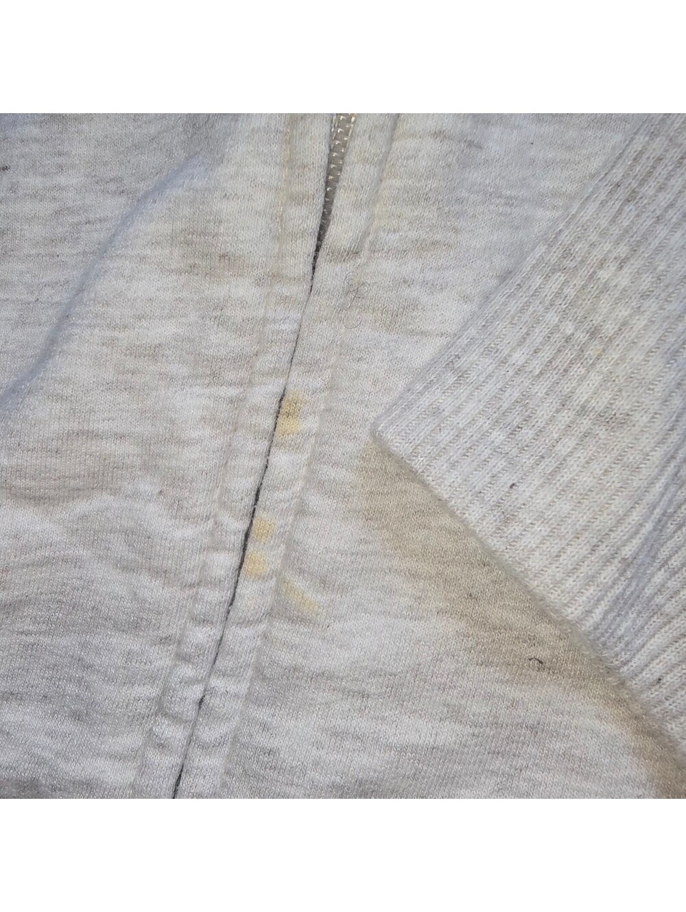 Walt Disney World Vintage Light Gray Zip-Up Hoodie with Mickey Mouse Embroidery - Picture 6 of 6